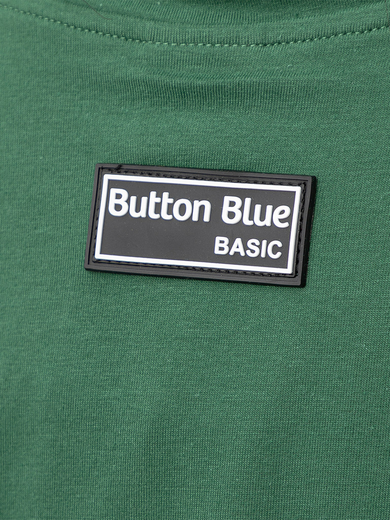 Футболка со спущенным рукавом и принтом зеленая Button Blue