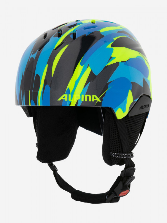 Горнолыжный шлем Alpina Pizi Neon-Blue Green Gloss