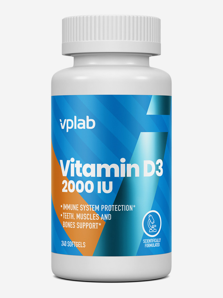 Витамин Д3 2000 МЕ в капсуле VPLAB Vitamin D3 2000 IU, 240 капсул