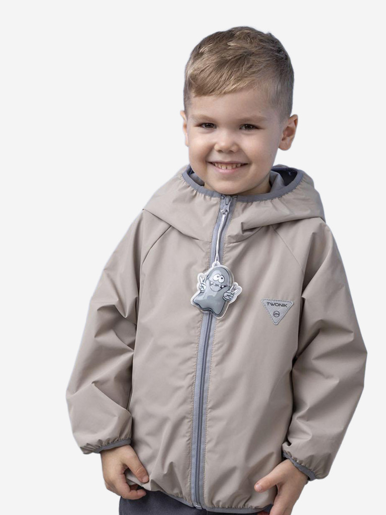 Ветровка для мальчика batik Никвэй серебристо-серый