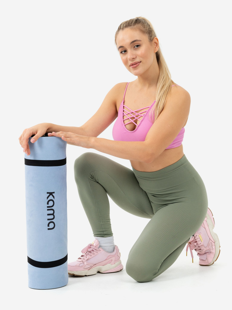 Коврик для йоги и фитнеса Kama, TPE, микрофибра