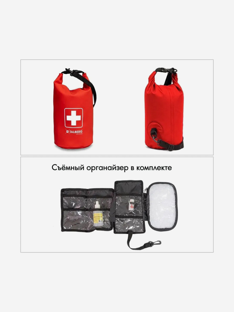 Гермоаптечка Talberg FIRST AID ROLL, красный
