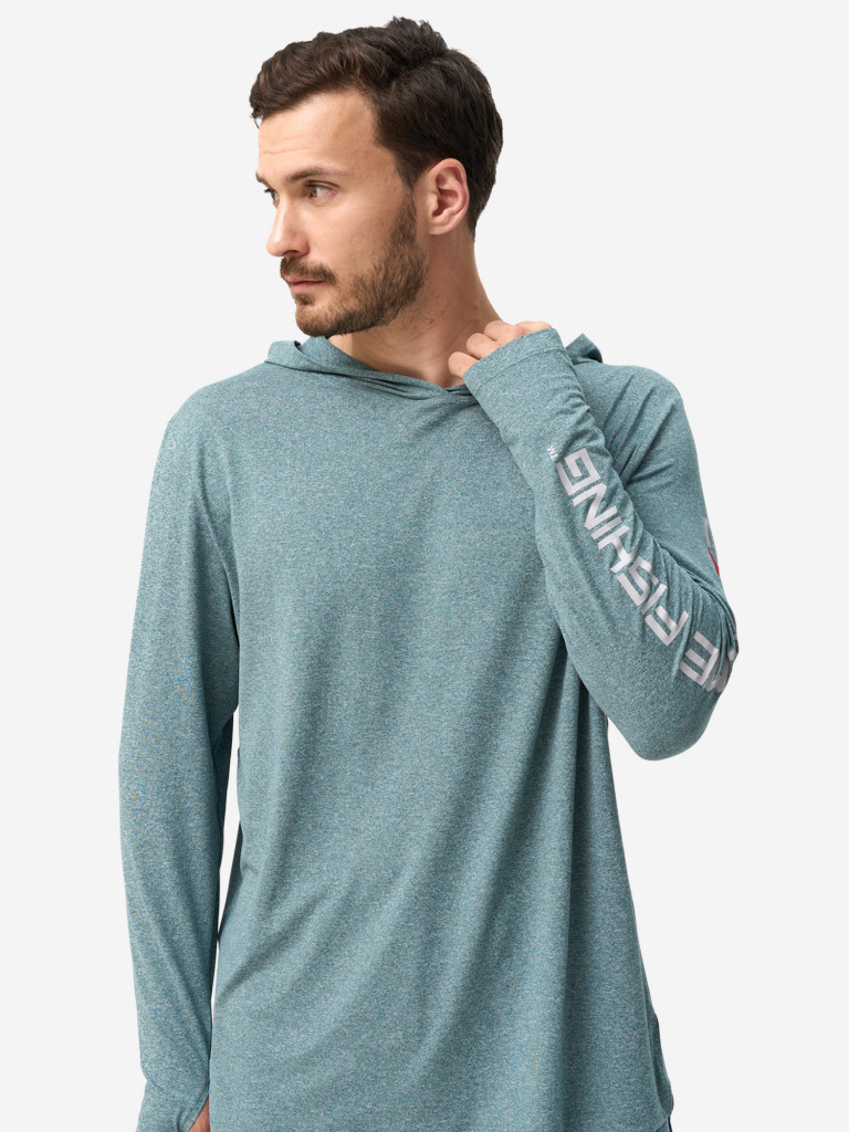 Лонгслив мужской Extreme Fishing PSS-G301H с капюшоном, с защитой от солнца UPF50+ для рыбалки