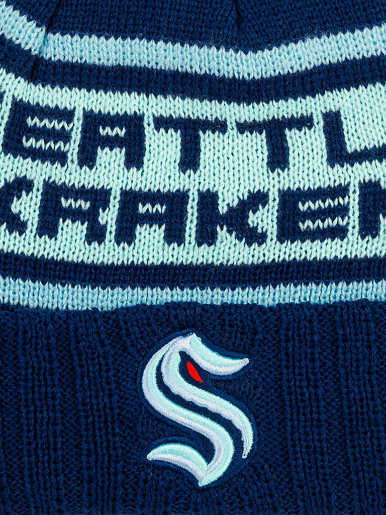 Шапка с помпоном AMERICAN NEEDLE 42812A-SEK Seattle Kraken Pillow NHL (синий)
