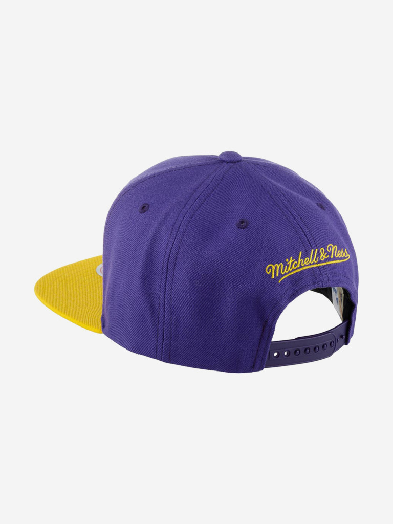 Бейсболка с прямым козырьком MITCHELL NESS 6HSSRI21052-LALPRGD Los Angeles Lakers NBA