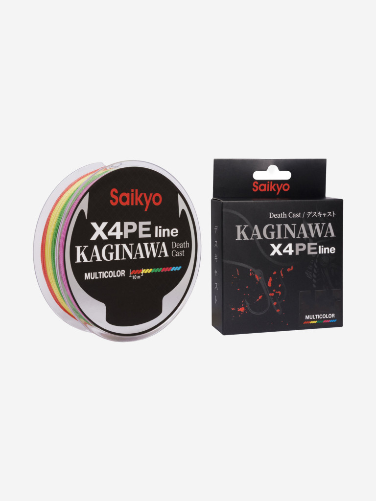 Плетеный шнур Saikyo KAGINAWA X4PE 150 м, мультиколор #5 (0,41 мм), 22,7 кг