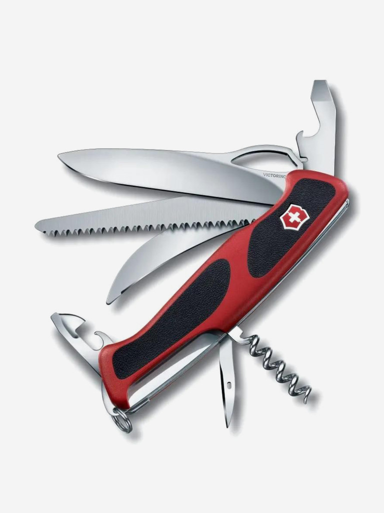 Складной нож Victorinox RangerGrip 57 Hunter, функций: 13, 130мм, красный / черный, коробка картонная, 0.9583.mc