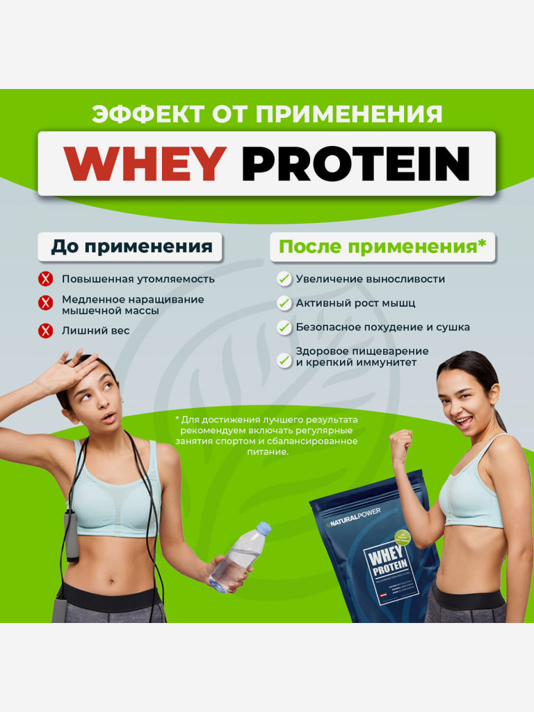 Сывороточный протеин Natural power 1000 гр Фисташка, Австрия
