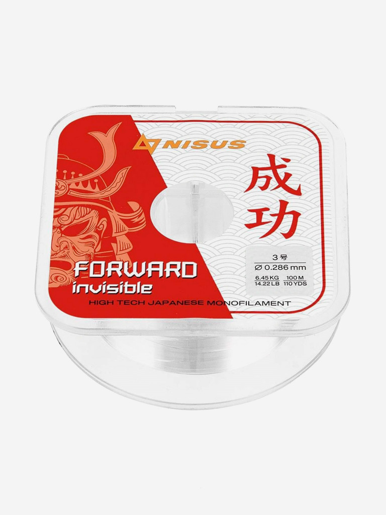 Леска для рыбалки Nisus FORWARD Invisible Nylon 0,286мм, 100м, 6,45кг, прозрачный