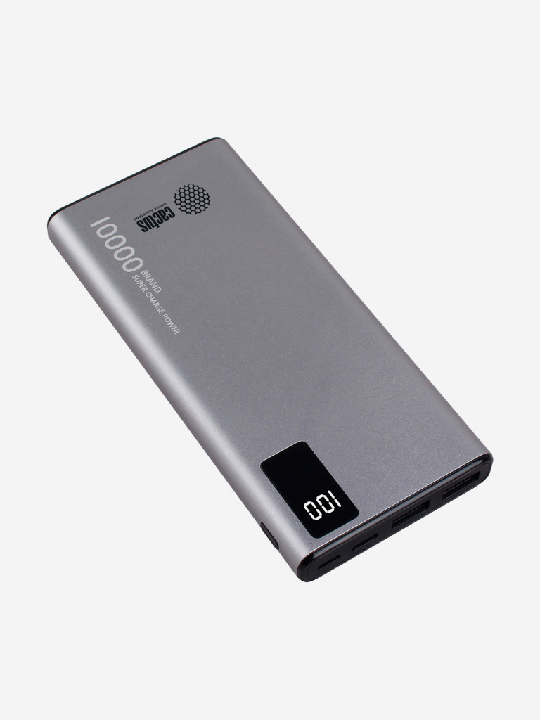 Мобильный аккумулятор CACTUS CS-PBFSLT-10000 серый