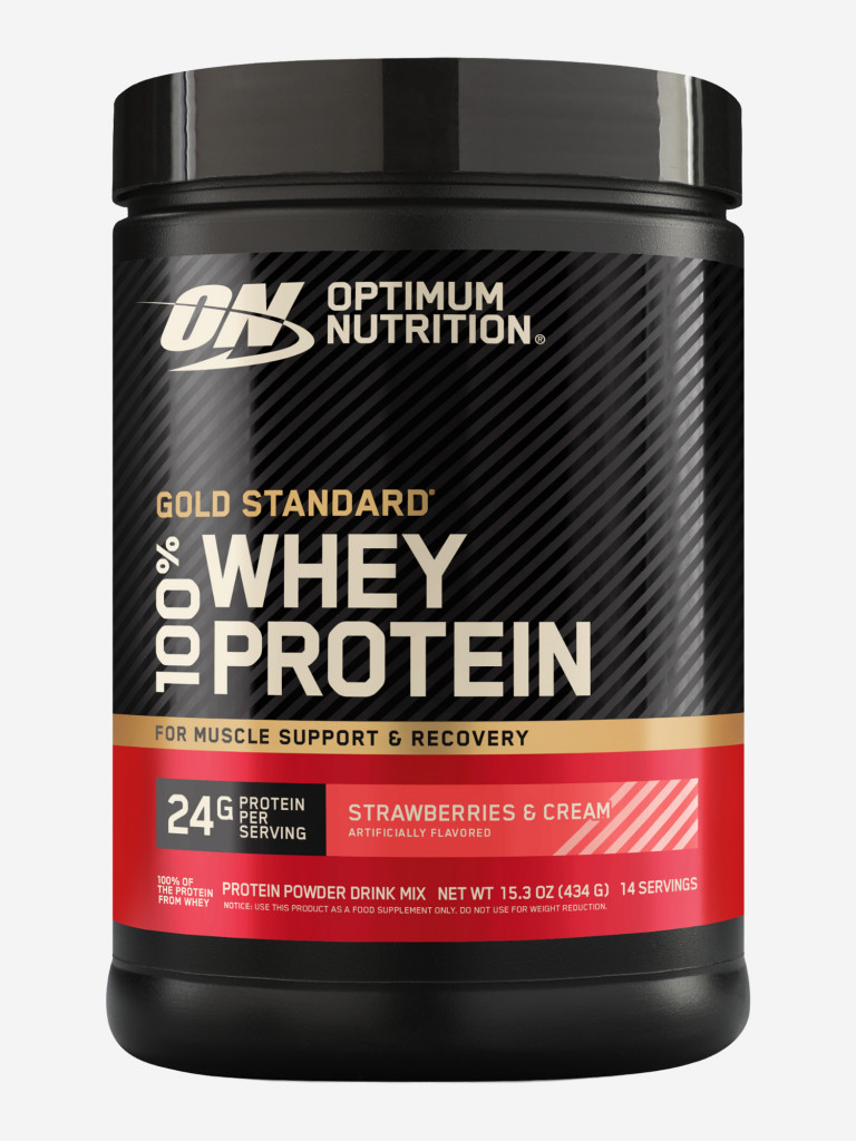 Протеин Optimum Nutrition Голд Стандарт 100% Вей, 434 г, Клубничный крем
