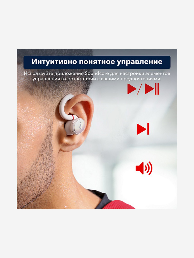 Наушники беспроводные SOUNDCORE Sport X10 A3961 белый