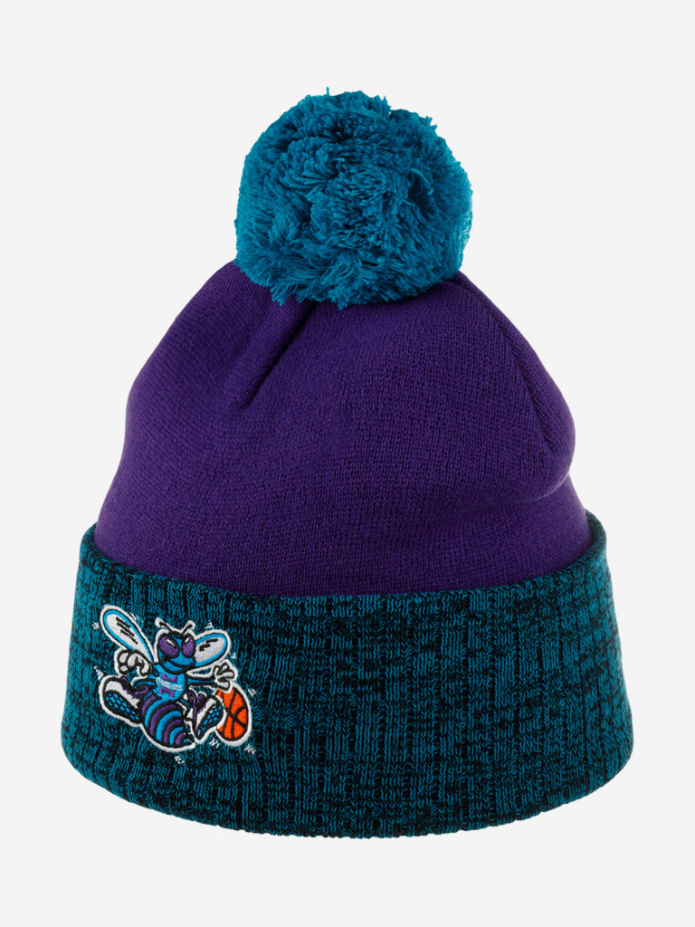 Шапка с помпоном MITCHELL NESS HPCK1052-CHOYYPPP Charlotte Hornets NBA (фиолетовый)