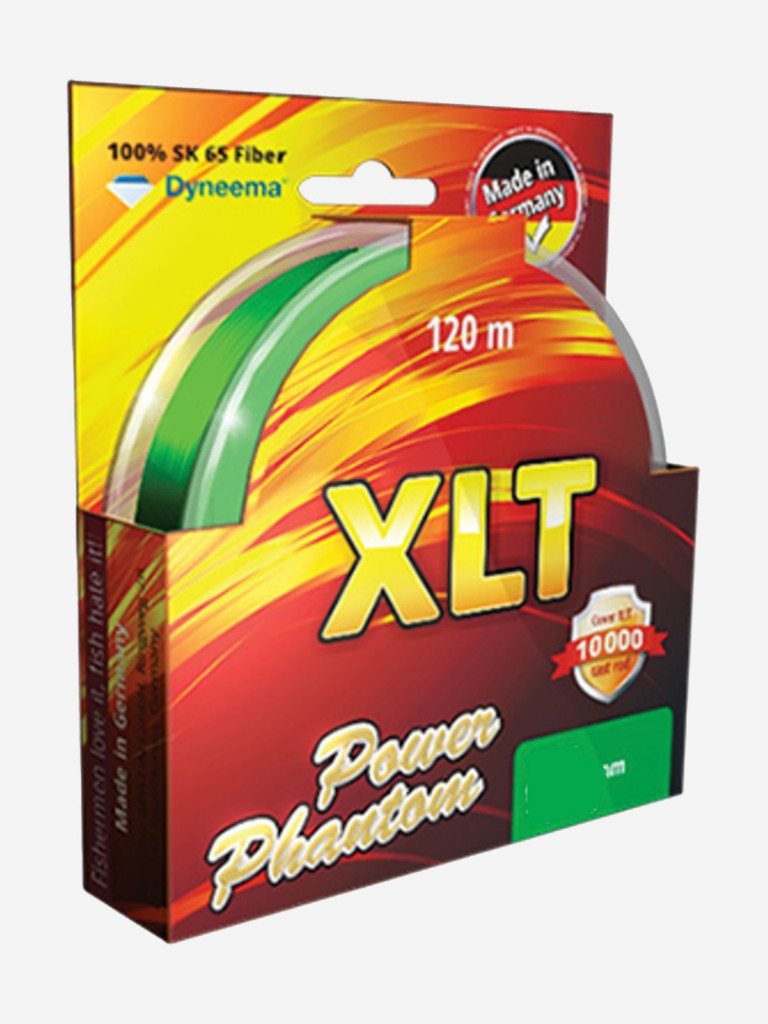 Шнур для рыбалки Power Phantom 4x, XLT, 120м, зеленый, 0,40мм, 40,9кг