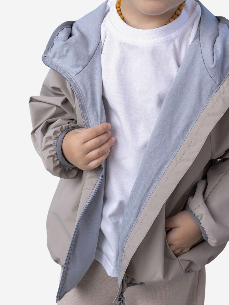 Ветровка для мальчика batik Никвэй серебристо-серый