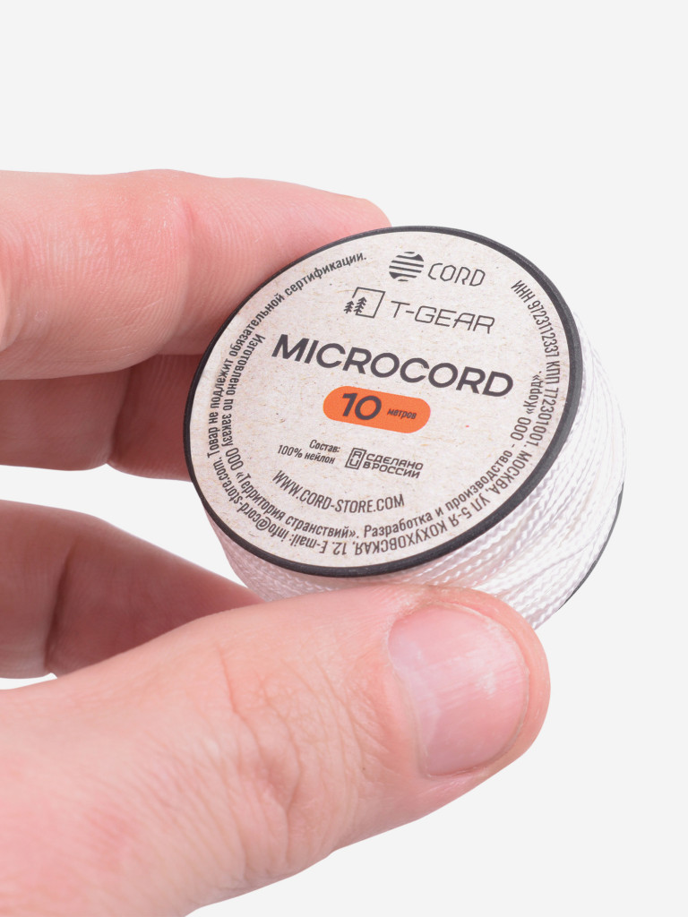Микрокорд T-Gear x CORD nylon катушка 10м (White)