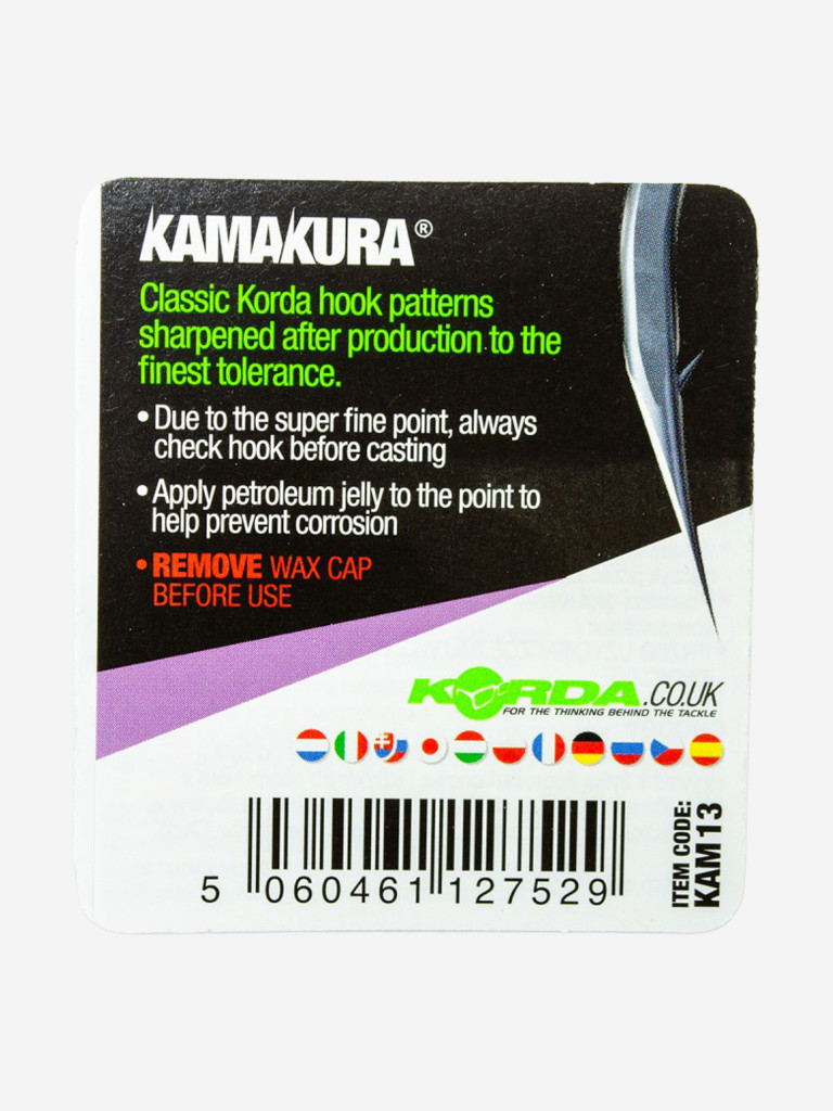 Крючок KORDA Kamakura Choddy №8 с бородкой 10шт