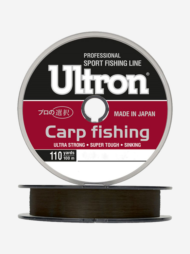 Монофильная леска для рыбалки ULTRON Carp Fishing 0,50 мм, 24,0 кг, 300 м, коричневая, 1 штука