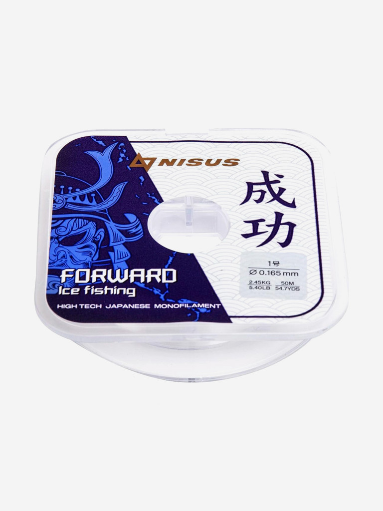 Леска для рыбалки Nisus FORWARD ICE FISHING Nylon 0,165мм, 50м, 2,45кг, прозрачный