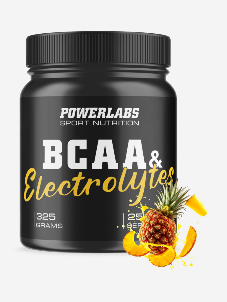 BCAA Electrolytes, Powerlabs, 325 г, ананас