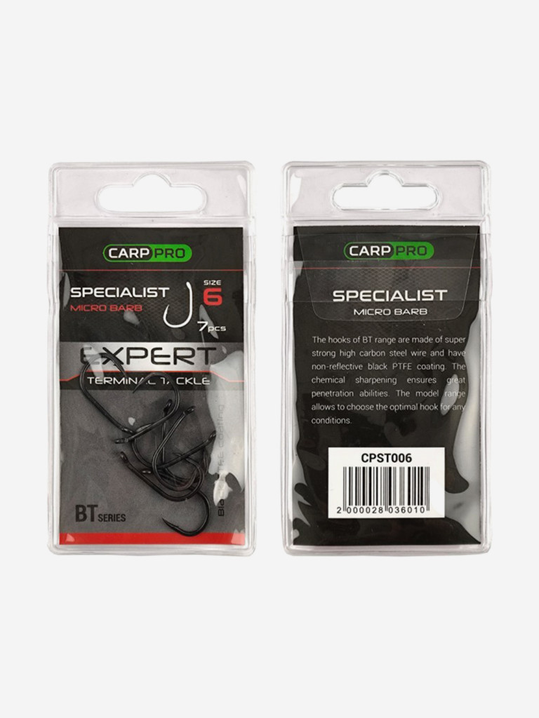 Крючок CARP PRO Teflon Specialist №6 7шт