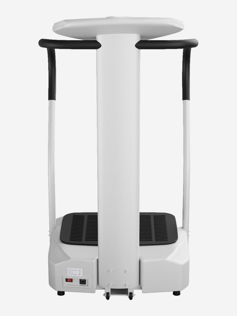 Виброплатформа UNIX Fit Improve 2 в 1 вертикальная с поручнями и консолью, вибро тренажер для похудения и пресса, горизонтальные колебания 0-15 Гц, серебристый