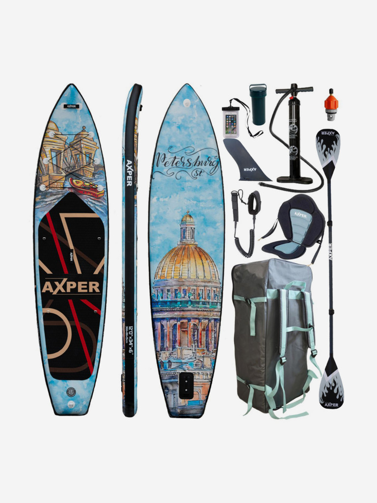 Надувная двухслойная SUP доска AXPER St.Peterburg 12'0"