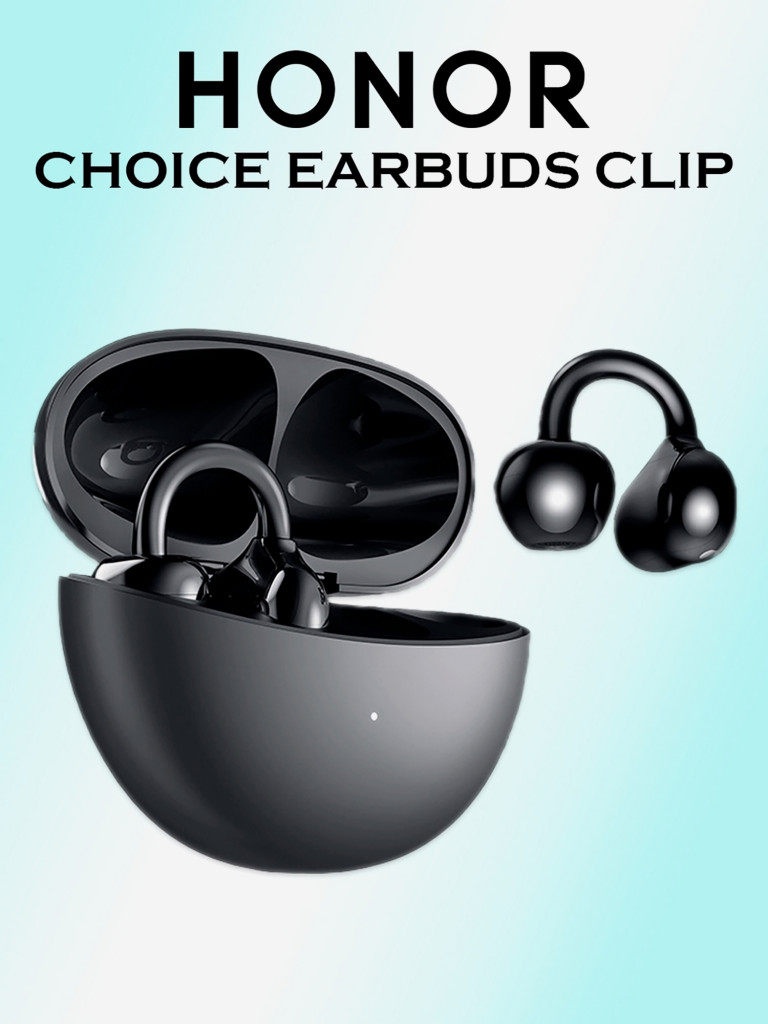 Беспроводные наушники HONOR Choice Earbuds Clip, черные