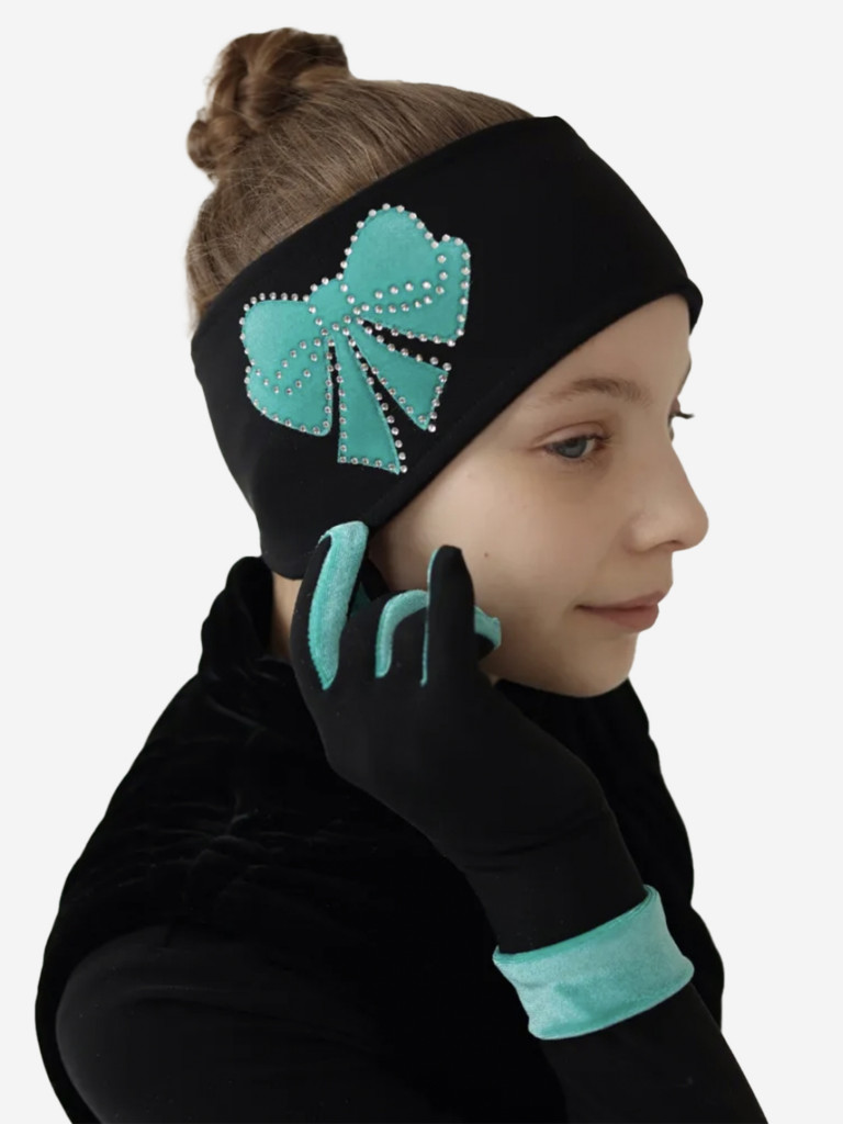 Повязка на голову для фигурного катания "Бархатный БАНТ" IceDress