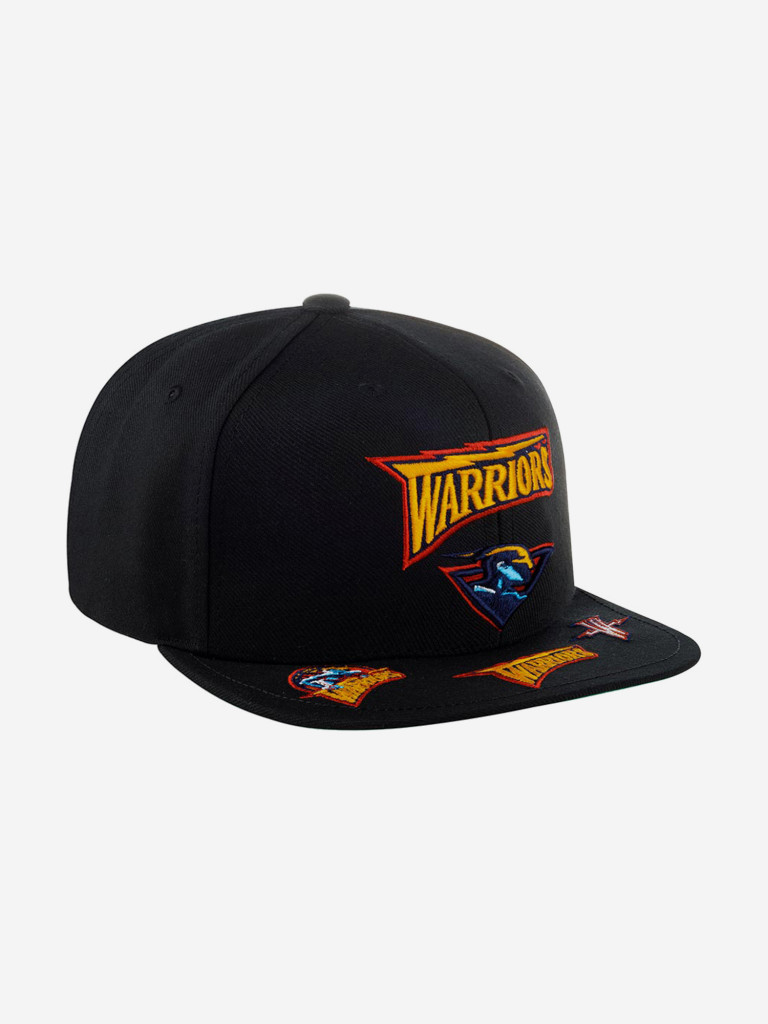 Бейсболка с прямым козырьком MITCHELL NESS HHSS2997-GSWYYPPPBLCK Golden State Warriors NBA (черный)