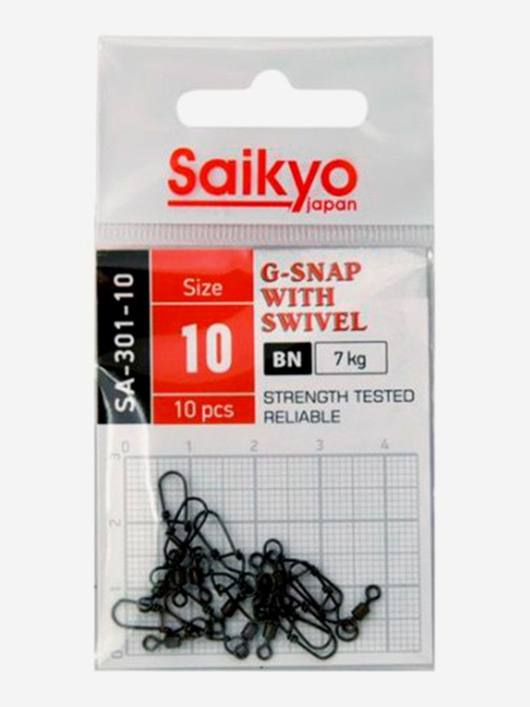 Вертлюг с застежкой Saikyo SA-301-10 (2 упаковки по 10 штук)
