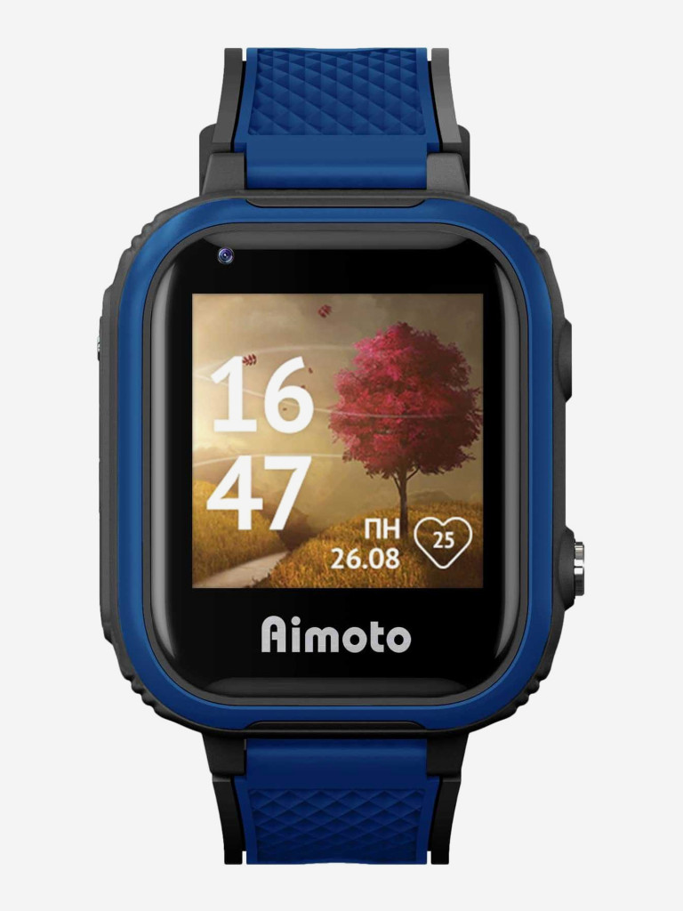 Смарт-часы Кнопка Жизни Aimoto Pro Indigo 4G, 1.44", черный/синий/черный/синий, 9500102