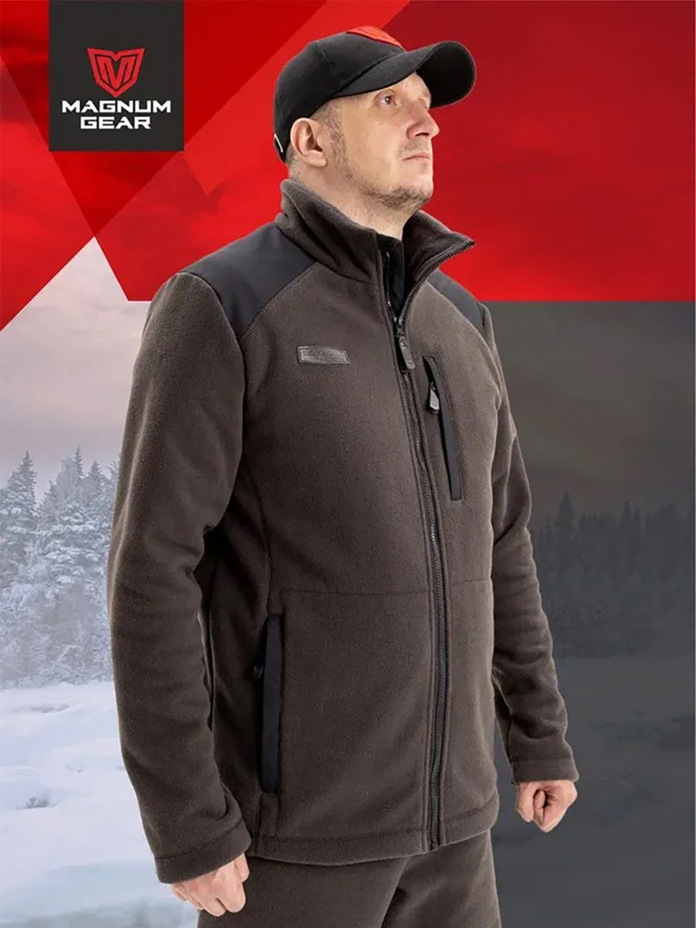 Толстовка флисовая мужская для охоты и рыбалки MAGNUM GEAR MARAL графит