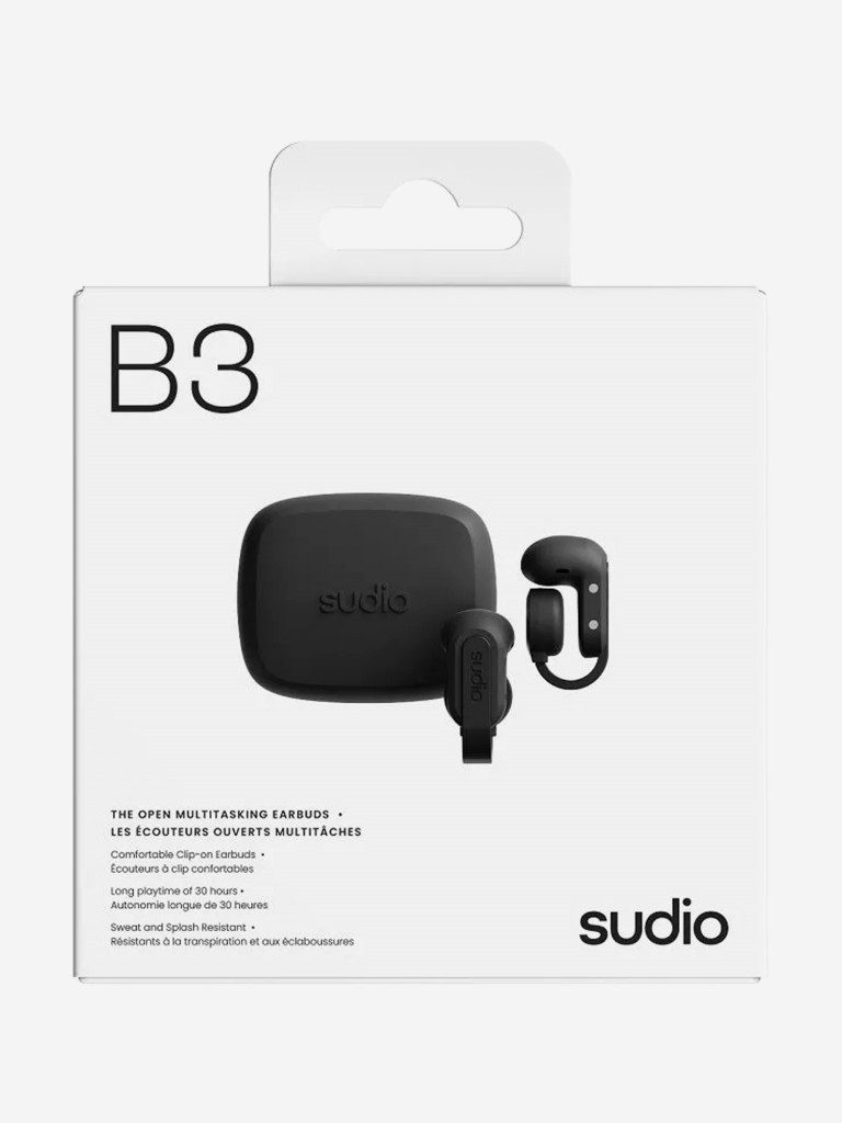 Беспроводные наушники Sudio B3 Open-Ear TWS Earbuds, цвет: черный