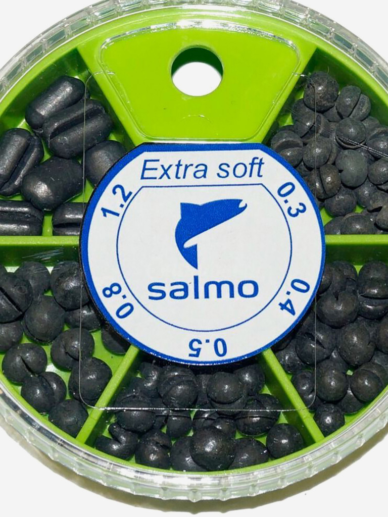 Рыболовные грузила зажимные мягкие Salmo EXTRA SOFT 0,3-1,2г набор 10шт