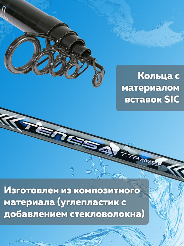 Спиннинг телескопический Jaxon Tenesa Tele Travel 240 см тест 5-25 гр