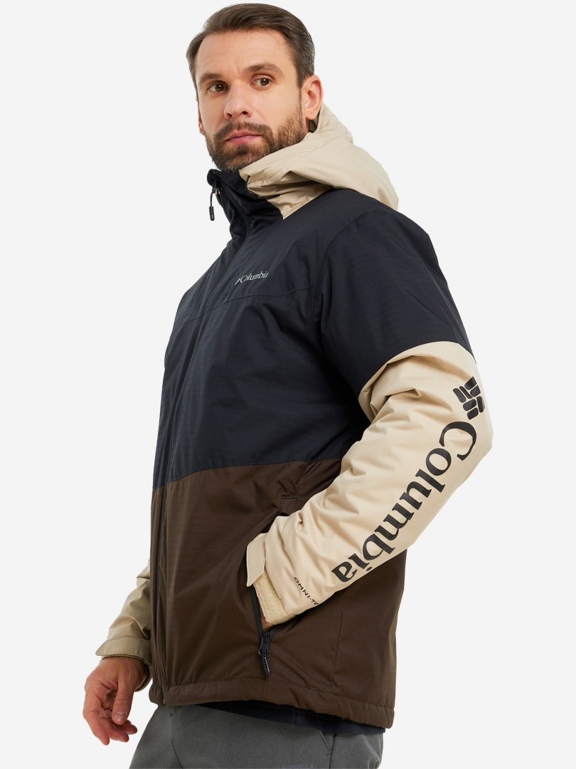 фото Куртка утепленная мужская columbia point park insulated jacket, черный