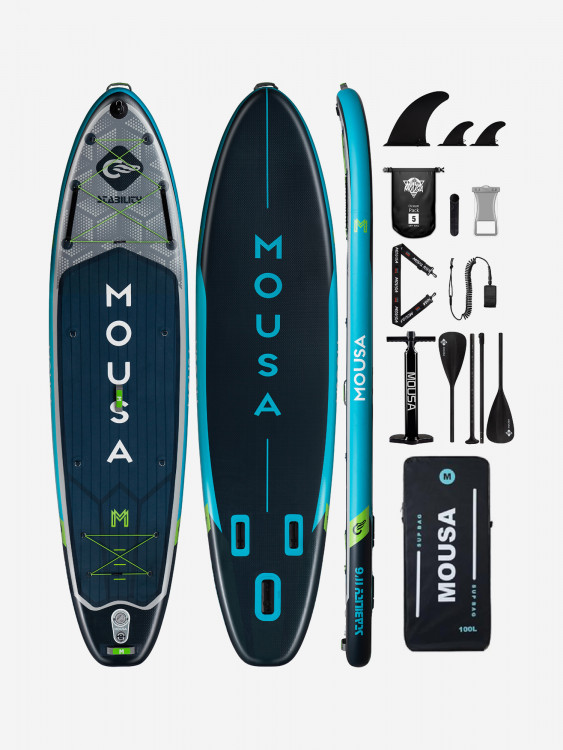 Сапборд двухслойный MOUSA Crocodile Grey 350 см