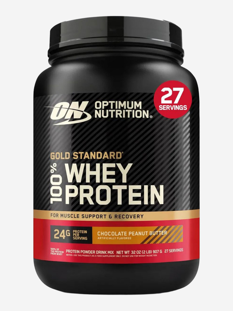 Протеин Optimum Nutrition Голд Стандарт 100% Вей, 907 г, Шоколад-арахис