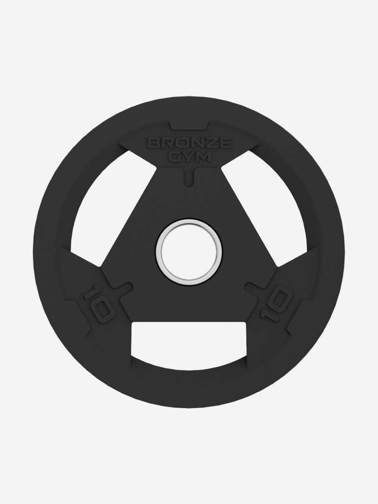 Диск олимпийский BRONZE GYM чугунный обрезиненный 10 кг