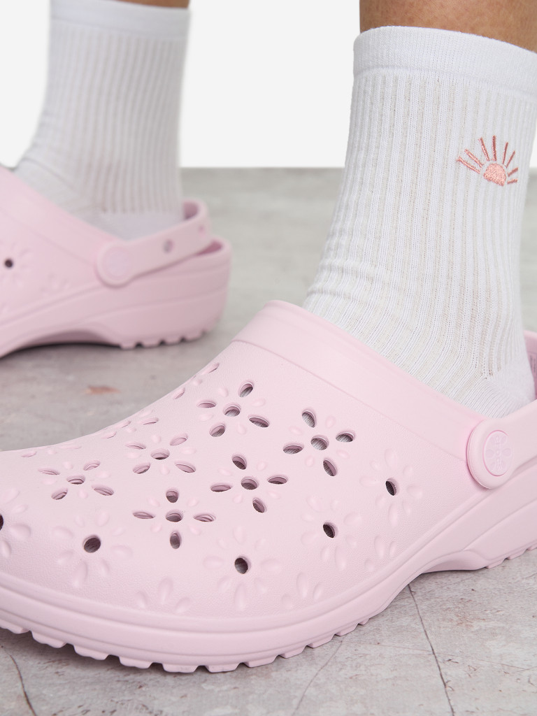 Сабо женские Crocs Classic Floral Cut Out