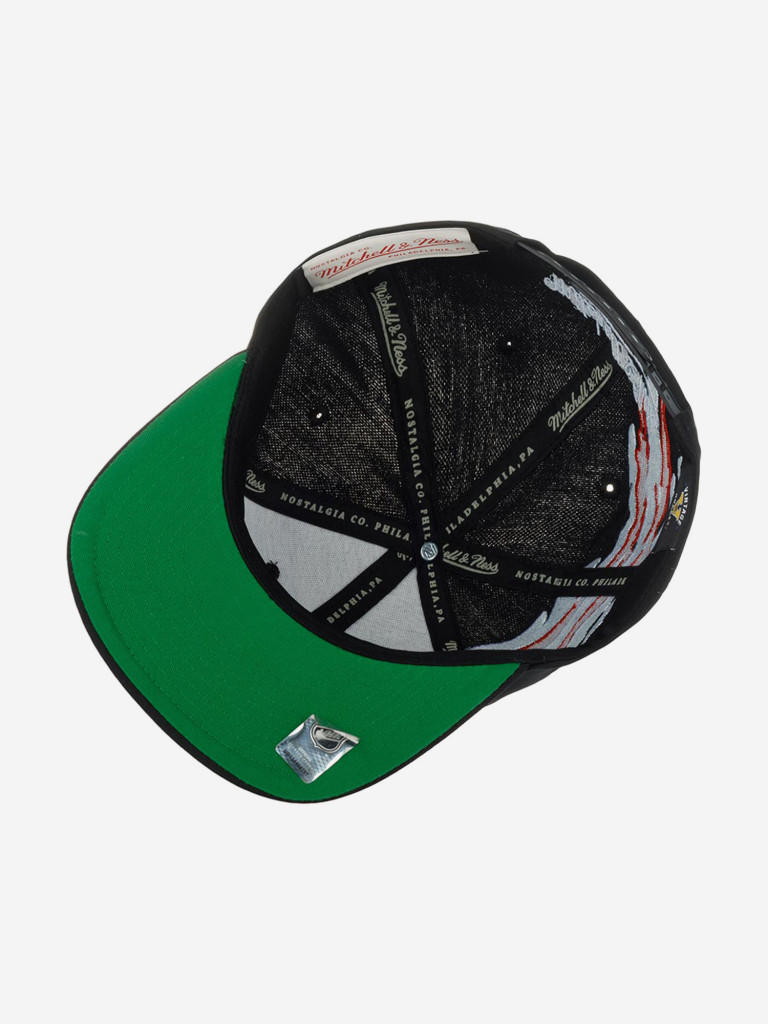 Бейсболка с прямым козырьком MITCHELL NESS 6HSSSH22087-DRWBLCK Detroit Red Wings NHL (черный)