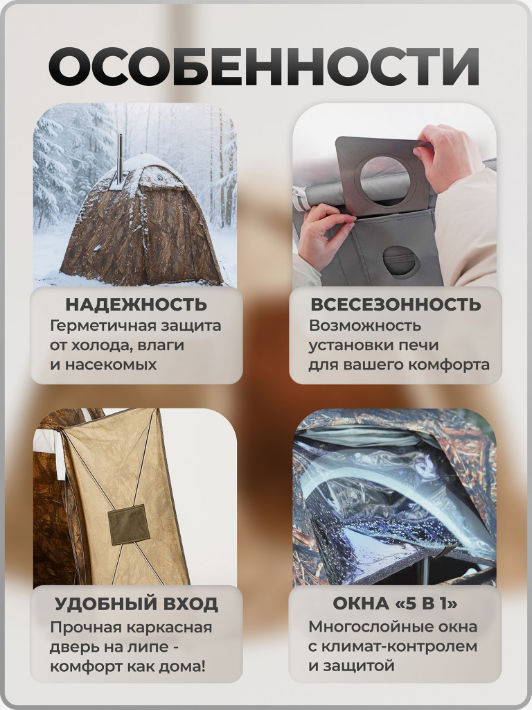 Палатка УП-2 мини Берег, 4 местная, в чехле