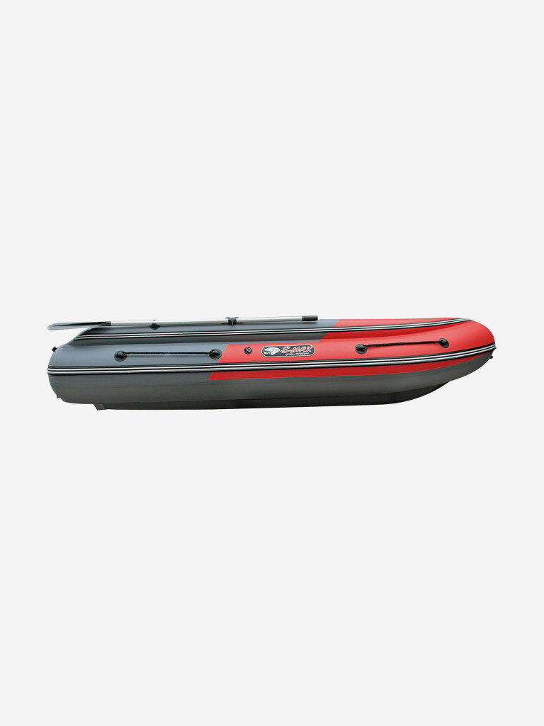 Лодка Reef Triton (Риф Тритон) 425 S-Max с интегрированным фальшбортом, серо-красная