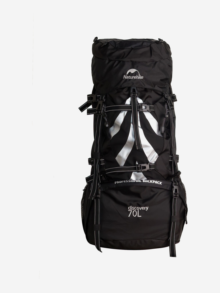 Рюкзак туристический Naturehike, 70л, черный (NH70B070-B)