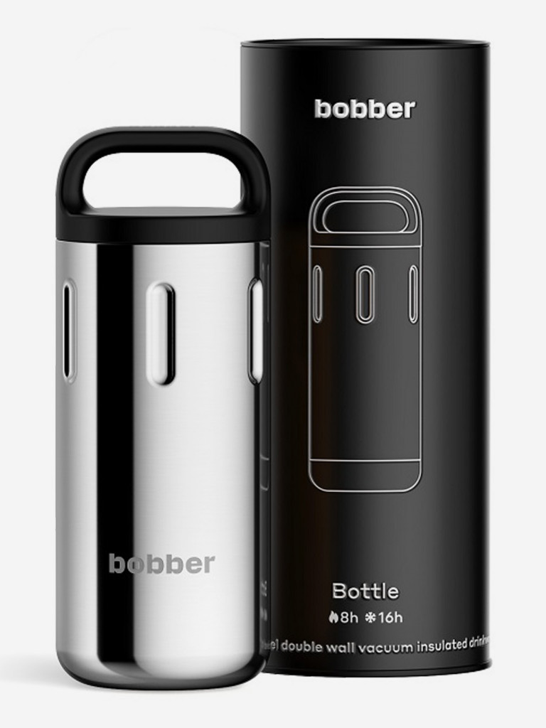 Термокружка BOBBER Bottle с ручкой 590 мл, тепло до 8 часов, зеркальный