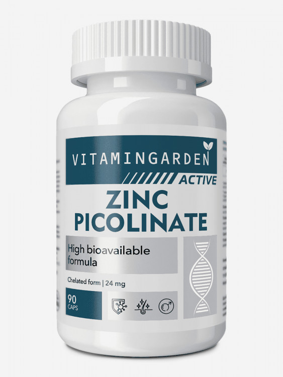 Цинк Пиколинат 24 мг VITAMIN GARDEN ACTIVE, 90 капсул