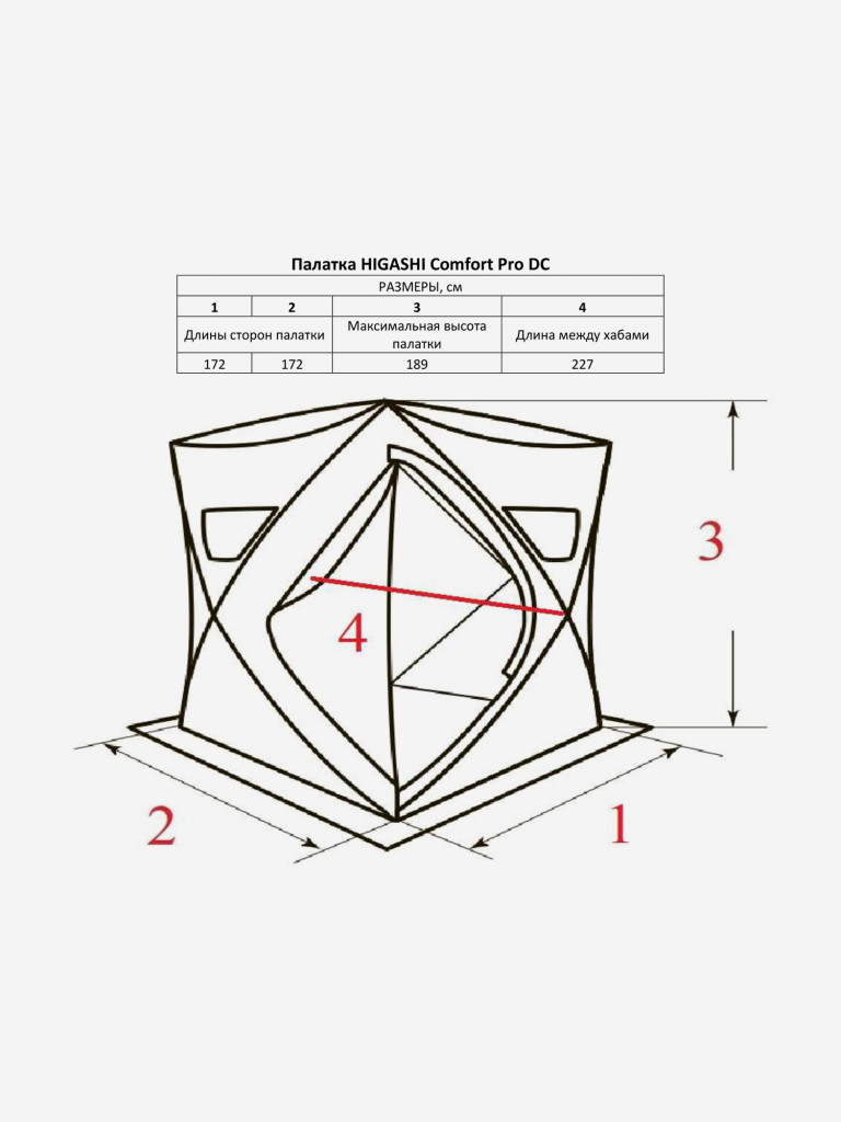 Зимняя палатка HIGASHI Comfort Pro DC