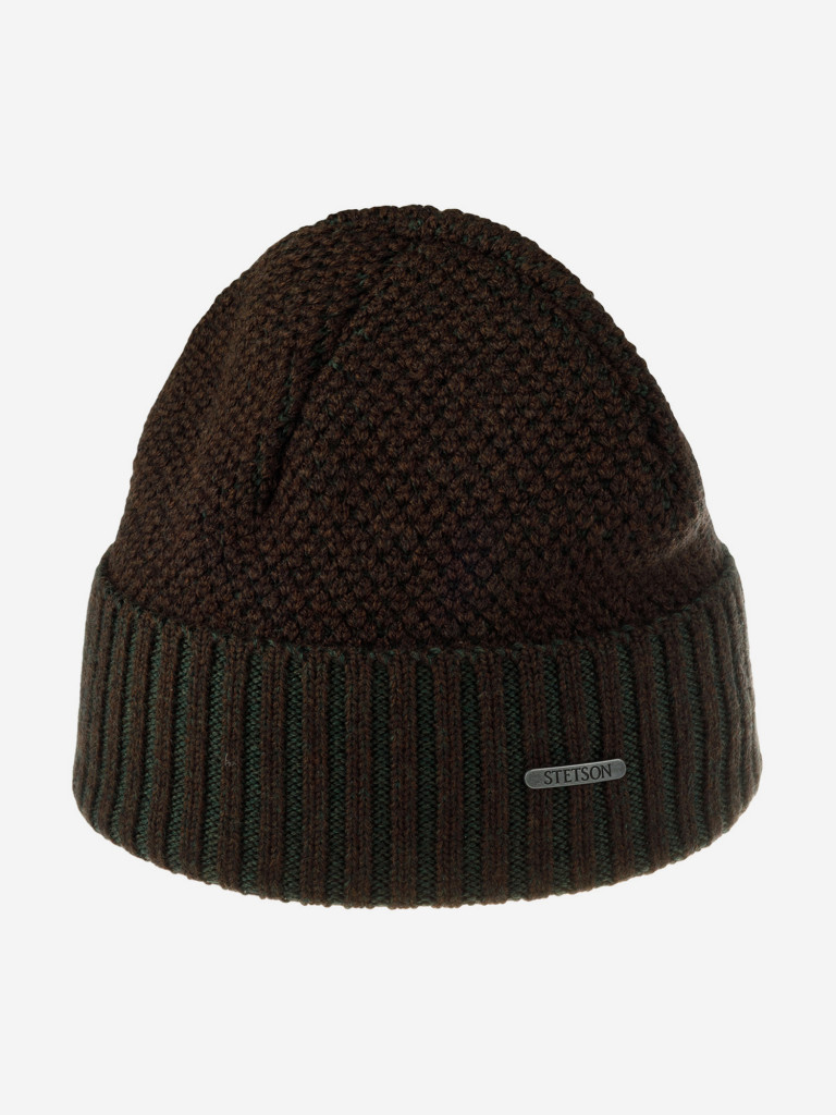 Шапка с отворотом STETSON 8599383 BEANIE MERINO (коричневый)