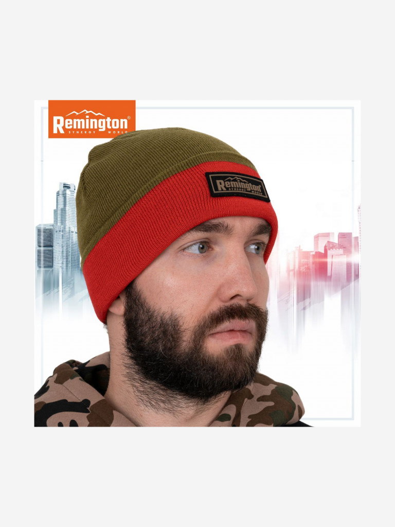 Шапка Remington двусторонняя Тight knit brown